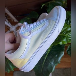 pastel colourblock old skool vans